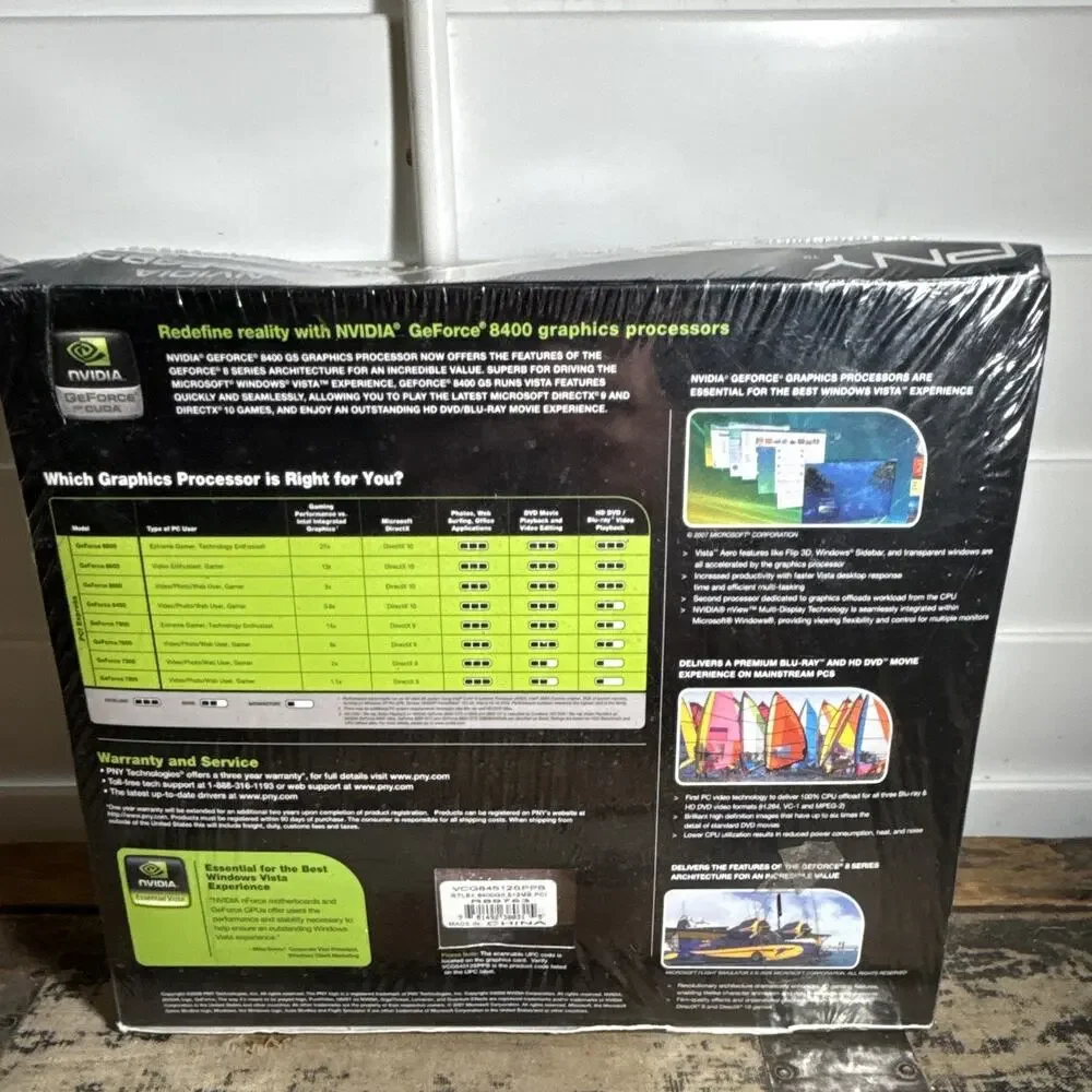 PNY NVIDIA GeForce 8400 GS 512MB DDR2 PCI VGA/DVI DirectX 10 Fan